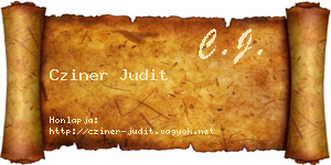 Cziner Judit névjegykártya